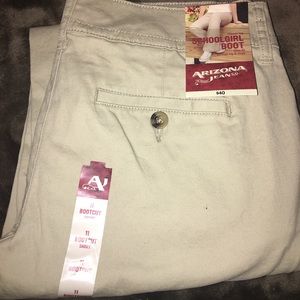 Arizona bootcut khaki pants